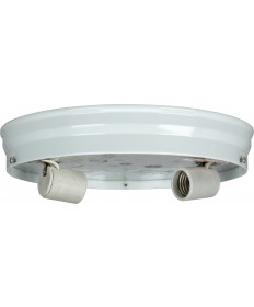 Satco 90/685 10" WHITE WIRED PAN Canopies & Glass Holders Light Bulb