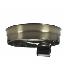 Satco 90/763 6" WIRED 1 LIGHT PAN ANT.BR.FI Canopies & Glass Holders
