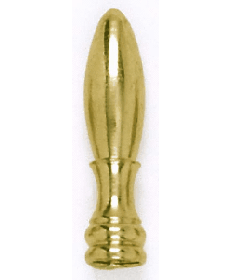 Satco 90/838 Satco 90-838 2 inch Burnished and Lacquered Brass Bullet Finial