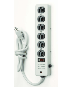Satco 91/222 Satco 91-222 4 Feet Cord 6 Outlet Professional Metal Surge Strip