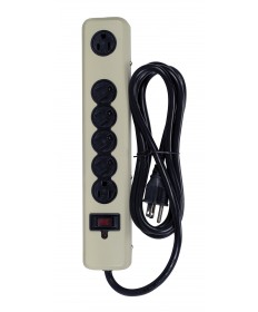Satco 91/232 BEIGE 6 OUTLET METAL SURGE 1875 Watts Switches &