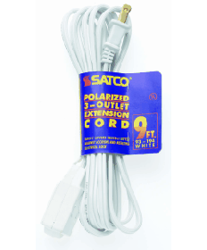 Satco 93/196 Satco 93-196 12FT White 16/2 SPT2 Extension Cord