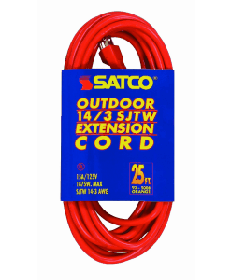 Satco 93/5008 Satco 93-5008 25FT #14/3 GA. SJTW-3 Orange Outdoor Extension Cord (Light Fixtures)Back Reset Delete Duplicate Save Save and Continue Edit