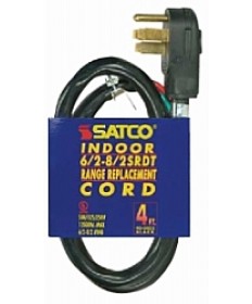 Satco 93/5034 Satco 8 Feet #16/3 GA. SJWT-3 Orange Outdoor Extension Cord