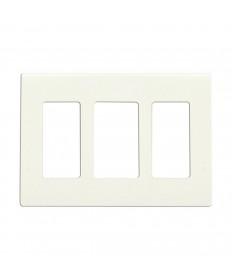 Satco 96/321 CLARO 3 GANG WALLPLATE WH Switches & Accessories Light