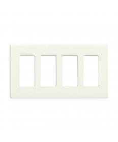 Satco 96/421 CLARO 4 GANG WALLPLATE WH Switches & Accessories Light