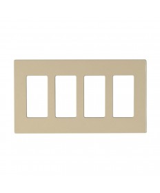 Satco 96/423 CLARO 4 GANG WALLPLATE AL Switches & Accessories Light