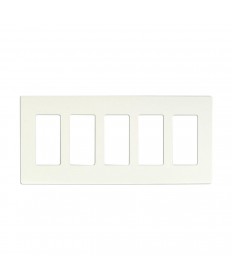 Satco 96/521 CLARO 5 GANG WALLPLATE WH Switches & Accessories Light