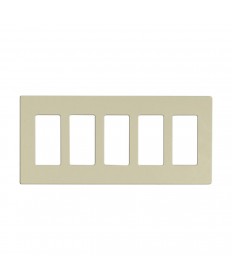 Satco 96/523 CLARO 5 GANG WALLPLATE AL Switches & Accessories Light