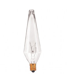 Bulbrite 480125 | 25 Watt Incandescent Modern Prism Chandelier Bulb