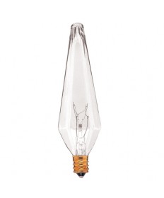 Bulbrite 480140 | 40 Watt Incandescent Modern Prism Chandelier Bulb