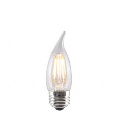Bulbrite 776560 | 4-Watt LED CA10 Flame-Tip Chandelier Bulb, 40W