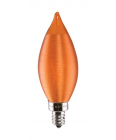 Satco S11307 Candelabra Base 4 Watt CA11 Bulb LED Light Spunlite Amber 120 Volts