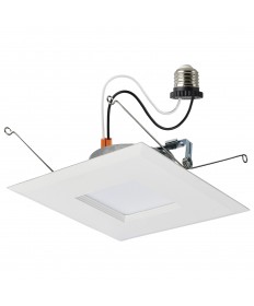 Satco S11821R1 9W LED Downlight Retrofit  5-6 Inches CCT Selectable Square White 120V