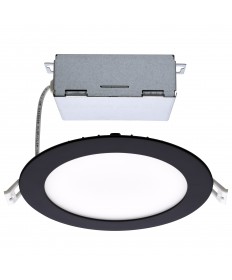 Satco|Nuvo | S11875 | 12W LED Direct Wire Downlight Edge-lit  6 inch Black Finish