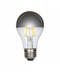 Satco S12421 A19 LED Bulb Silver Crown 6 Watt Medium Base 2700K 120 Volt
