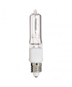 Satco S3108 Satco 150Q/CL/MC 150 Watt 120 Volt T4.5 E11 Miniature Candelabra Base Clear Halogen Light Bulb