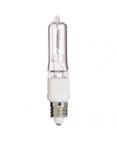 Satco S3181 500Q/CL 500 Watt T4 Halogen Bulb E11 Mini Candelabra Base Clear