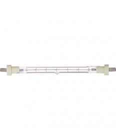 Satco S3429 Satco 300T3Q/CL 300 Watt 120 Volt T3 Blade Base 145mm J-Type Clear Double Ended Quartz Halogen Light Bulb
