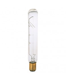 Satco S3711 Satco 25T6.5DC 25 Watt 130 Volt T6.5 Double Contact Bayonet Base Clear Tubular Carded Light Bulb