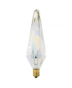 Satco S3749 Satco 40HX10.5/AU 40 Watt 120 Volt HX10.5 Candelabra Base Prismatic Aurora Incandescent Light Bulb - DISCONTINED