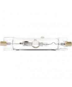 Satco S4864 Satco MH-DE70/UVS/4K 70 Watt Double Ended Tubular RSC Base Clear 4200K HOR 45 Degree Metal Halide Light Bulb