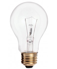 Satco S6040 | A19 INCANDESCENT BULB 25 Watt Clear 120 Volt (2-Pack)