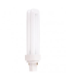 Satco S6721 Satco CF18DD/827 18 Watt T4 120 Volt G24D-2 2-Pin 2700K Dulux D Compact Fluorescent Light Bulb (CFL)