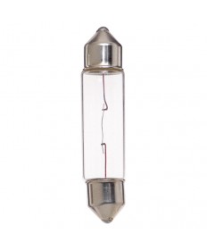 Satco S6985 Satco X5T3-1/4 5 Watt 12 Volt T3.25 DE Cap Base Clear Festoon Xenon Miniature Light Bulb