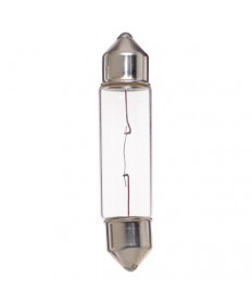 Satco S6986 X10T3-1/4 10 Watt 12 Volt T3.25 DE Cap Clear Festoon