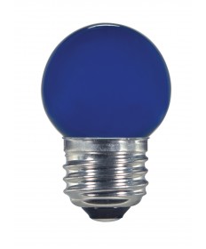Satco S9162 1.2 Watts S11 LED Bulb Blue Medium Base 120 Volts
