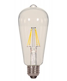 Satco S9895 6.5ST19/CL/LED/E26/30K/120V 6.5 Watts 120 Volts 3000K LED