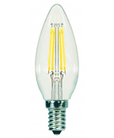 Satco S9960 5.5W CTC/LED/27K/CL/120V 5.5 Watts C11 LED Clear