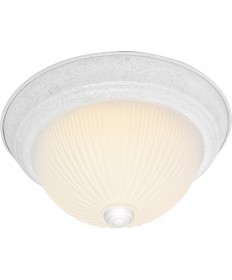 Nuvo Lighting SF76/133 2 Light 13" Flush Mount Frosted Ribbed