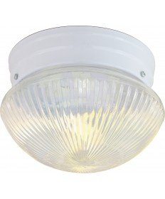 Nuvo Lighting SF76/251 1 Light 8" Flush Mount Small Clear Ribbed