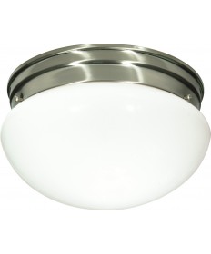 Nuvo Lighting SF76/603 2 Light 10" Flush Mount Medium White Mushroom