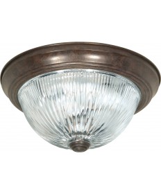 Nuvo Lighting SF76/606 2 Light 11" Flush Mount Clear Ribbed Glass