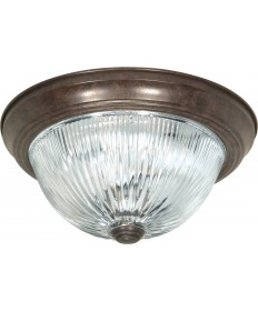 Nuvo Lighting SF76/607 2 Light 13" Flush Mount Clear Ribbed Glass