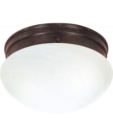 Nuvo Lighting SF76/673 2 Light MEDIUM MUSHROOM 10" Flush Mount Alabaster Glass Old Bronze