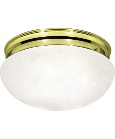 Nuvo Lighting SF76/678 2 Light 12" Flush Mount Large Alabaster