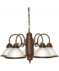Nuvo Lighting SF76/694 5 Light 22" Chandelier With Frosted Ribbed