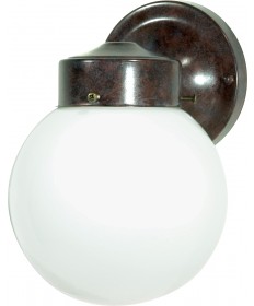 Nuvo Lighting SF76/703 1 Light 6" Porch Wall With White Globe