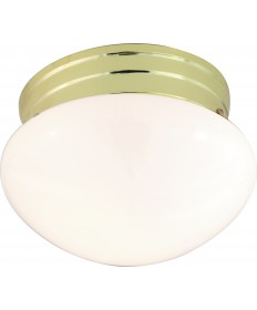 Nuvo Lighting SF77/059 1 Light 8" Flush Mount Small White Mushroom