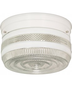 Nuvo Lighting SF77/098 2 Light 8" Flush Mount Medium Crystal / White