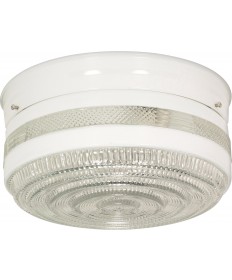 Nuvo Lighting SF77/099 2 Light 10" Flush Mount Large Crystal / White