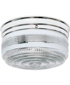 Nuvo Lighting SF77/102 2 Light 10" Flush Mount Large Crystal / White