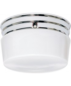 Nuvo Lighting SF77/343 2 Light 8" Flush Mount Medium White Drum