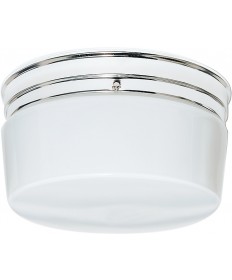 Nuvo Lighting SF77/344 2 Light 10" Flush Mount Large White Drum