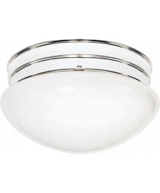 Nuvo Lighting SF77/346 2 Light 10" Flush Mount Medium White Mushroom