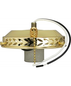 Satco SF77/462 BRASS FIN WIRED FAN KIT CANDEL Canopies & Glass Holders